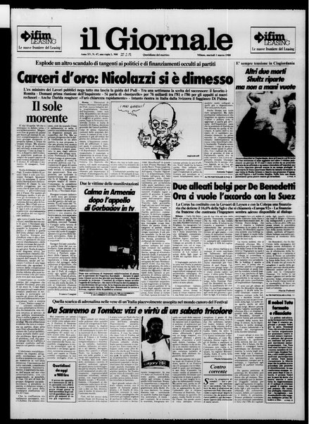 Il giornale : quotidiano del mattino